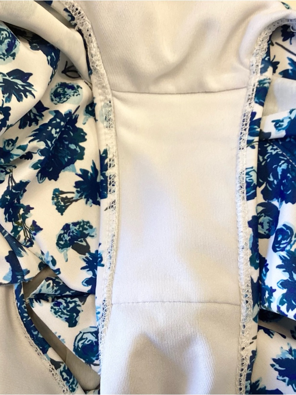 Albion Floral Santorini High Waisted Swim Skirt - Blue - XL - Picture 8 of 9
